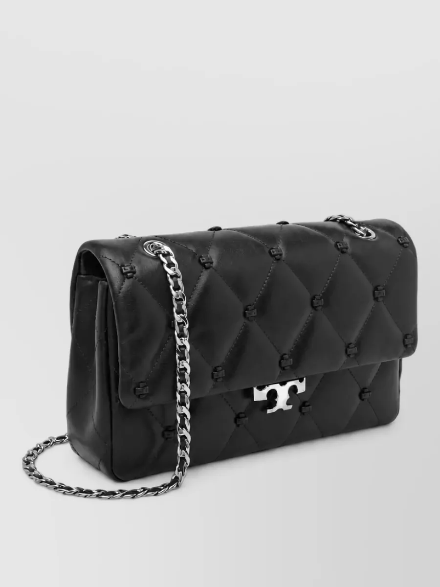 Tory Burch Bunny Knot Leather Shoulder Bag