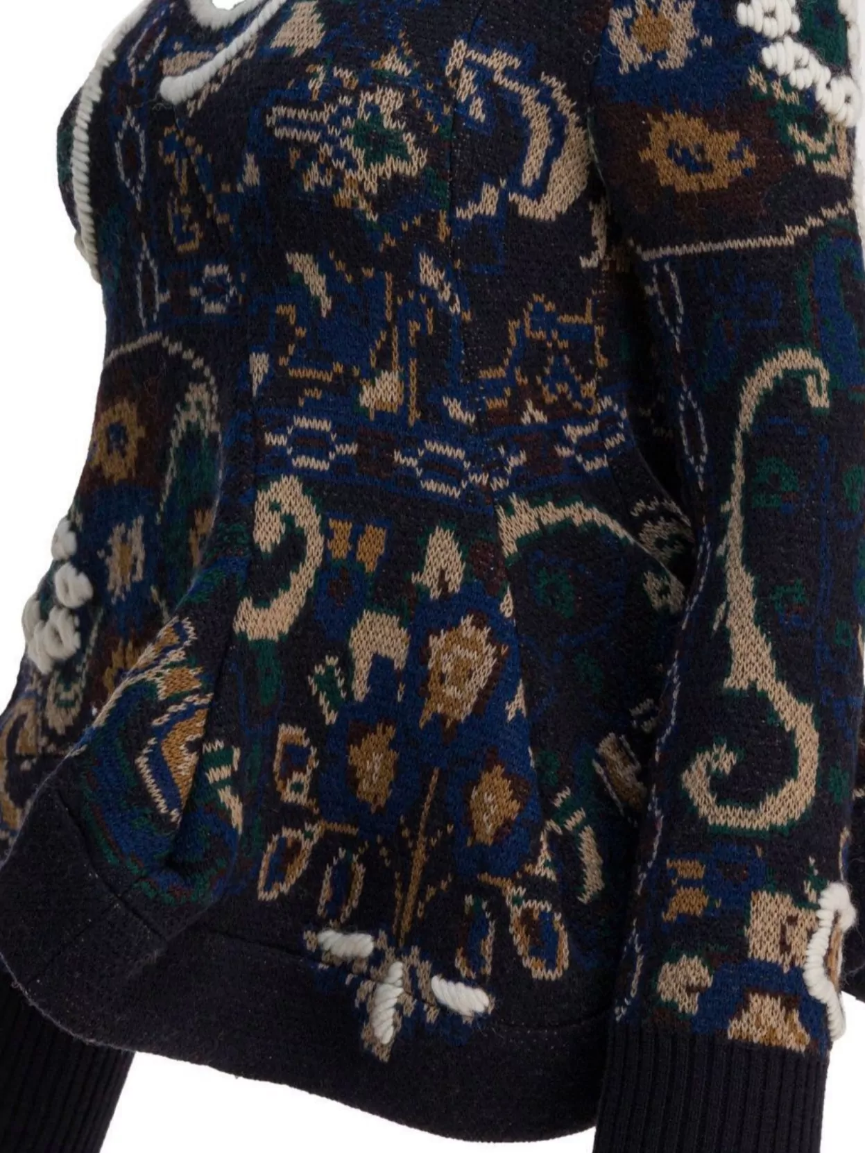 Sacai Textured Floral Knit Pullover