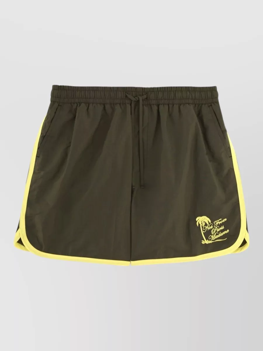 Drôle De Monsieur embroidered swim shorts