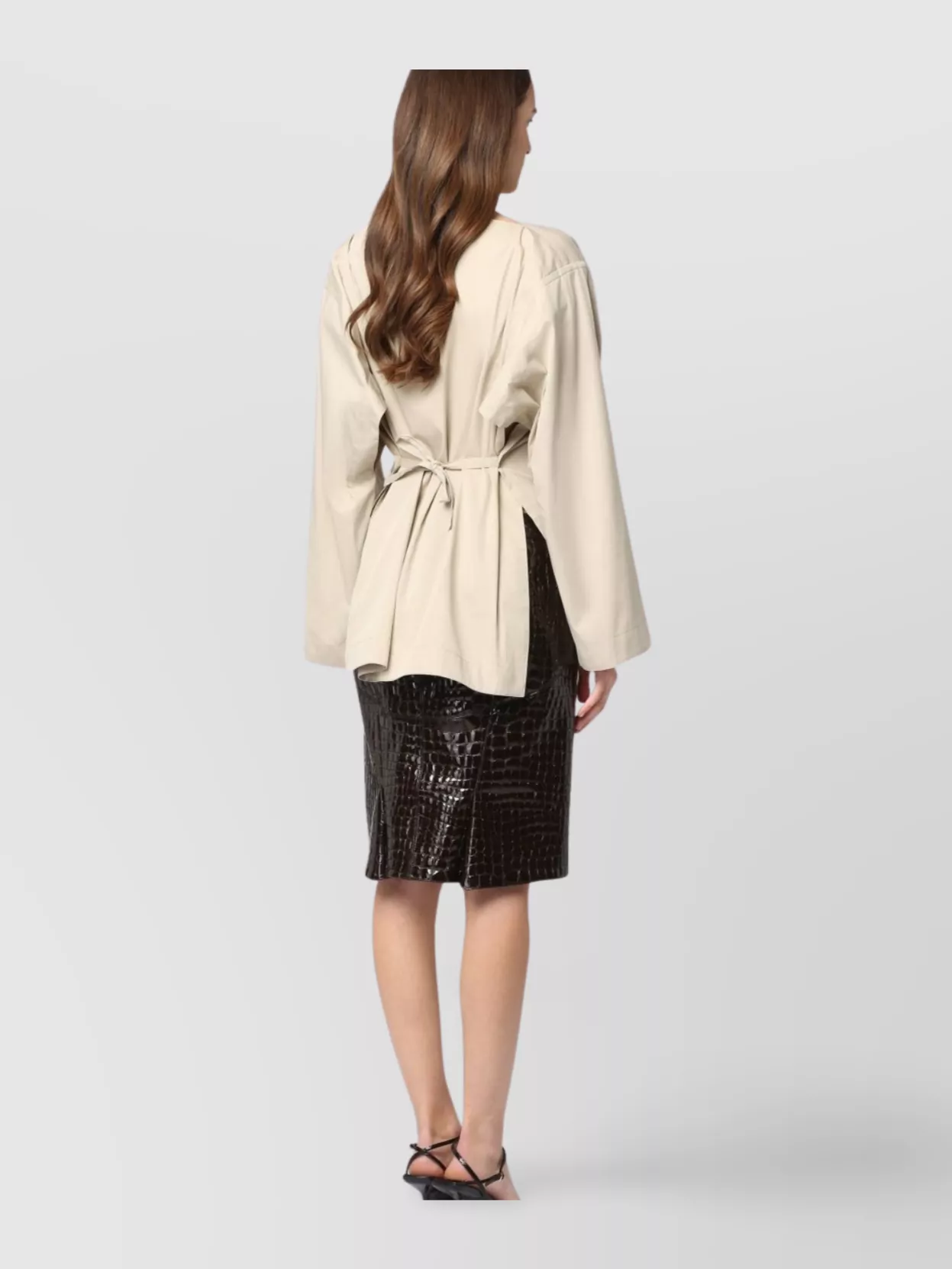 Tom Ford Crocodile Fitted High-waisted Knee-length Skirt