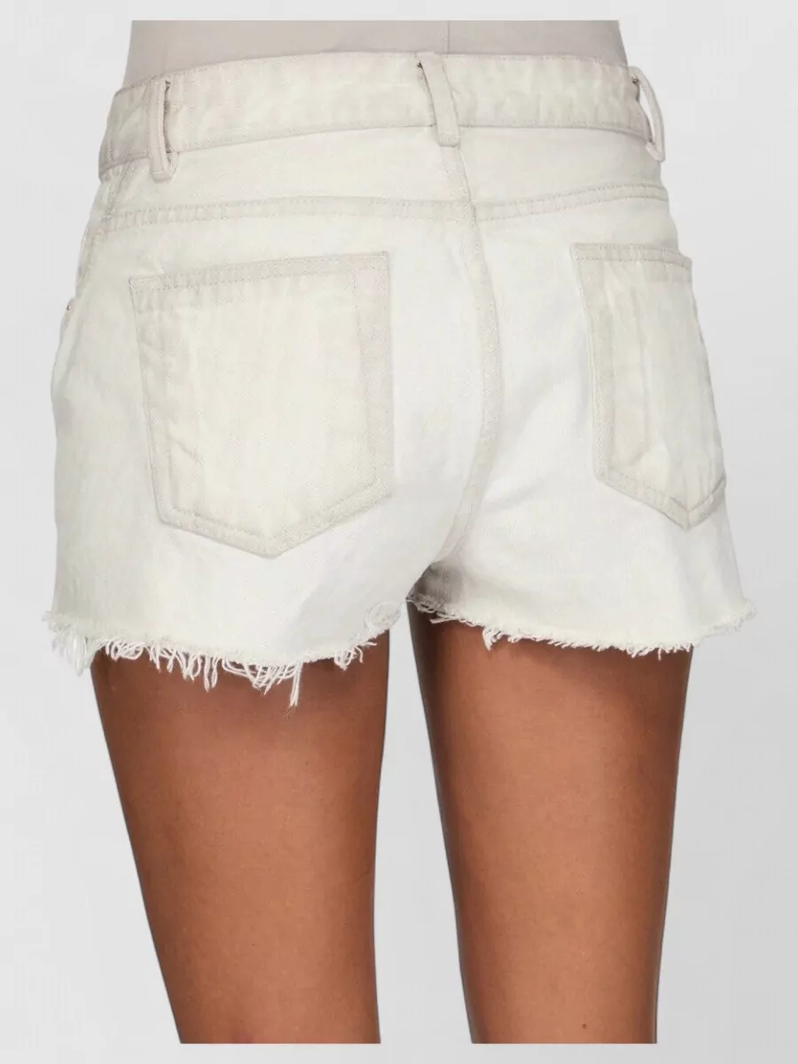 Rick Owens Denim Mid-Rise Straight-Leg Cutoff Shorts