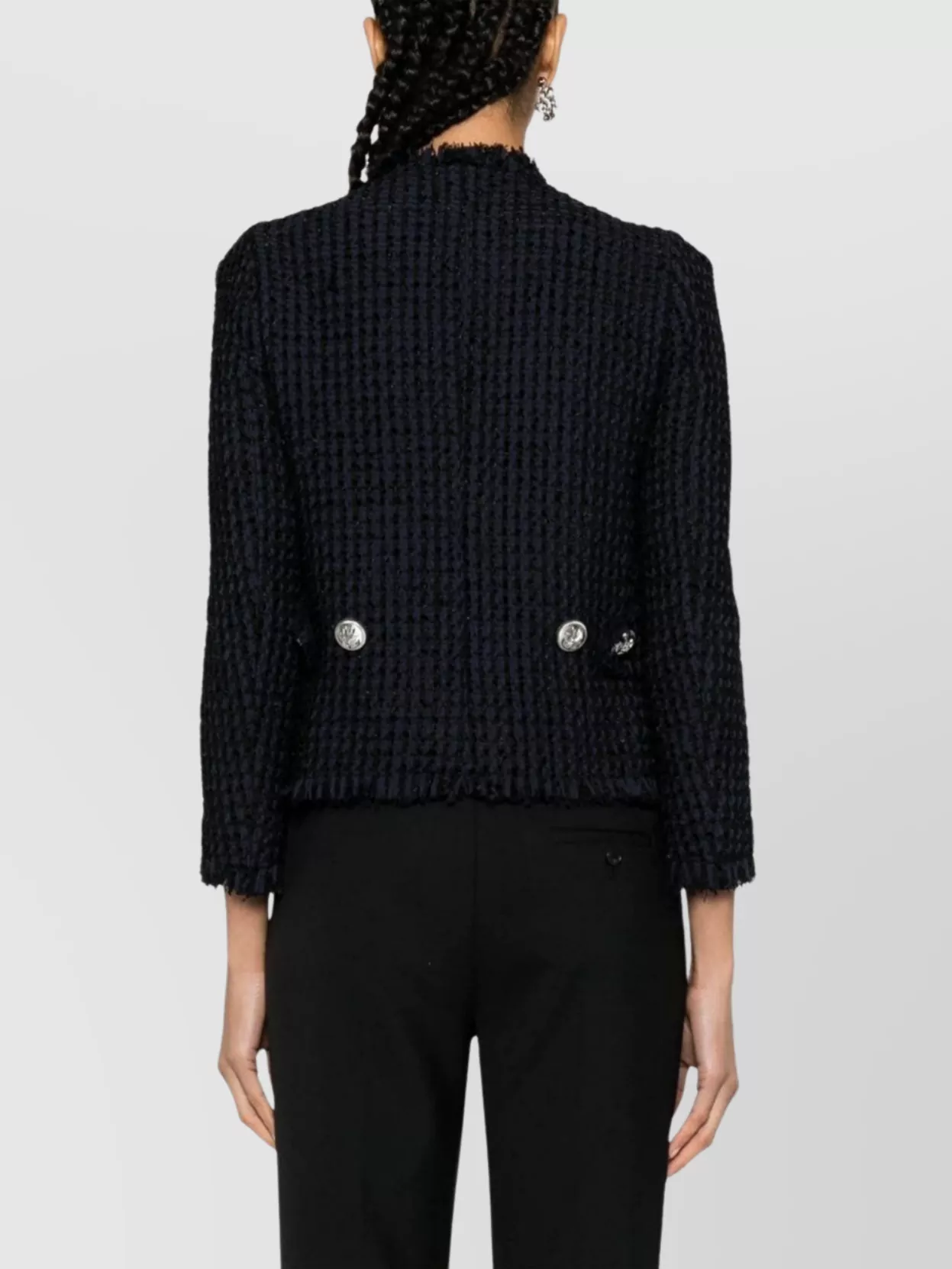 Dsquared2 Manhattan Bouclé Jacket With Adjustable Straps