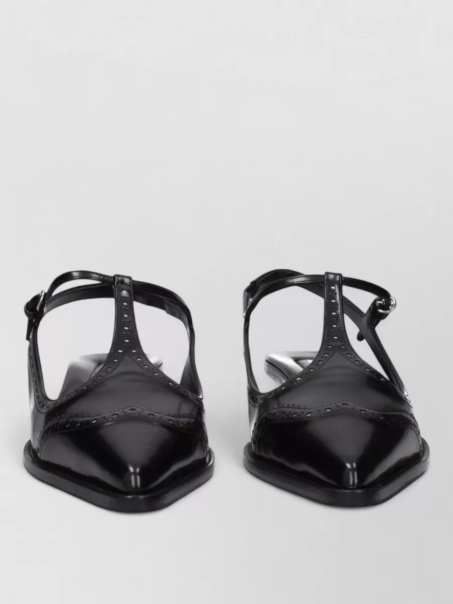 Miu Miu leather mid heel pumps