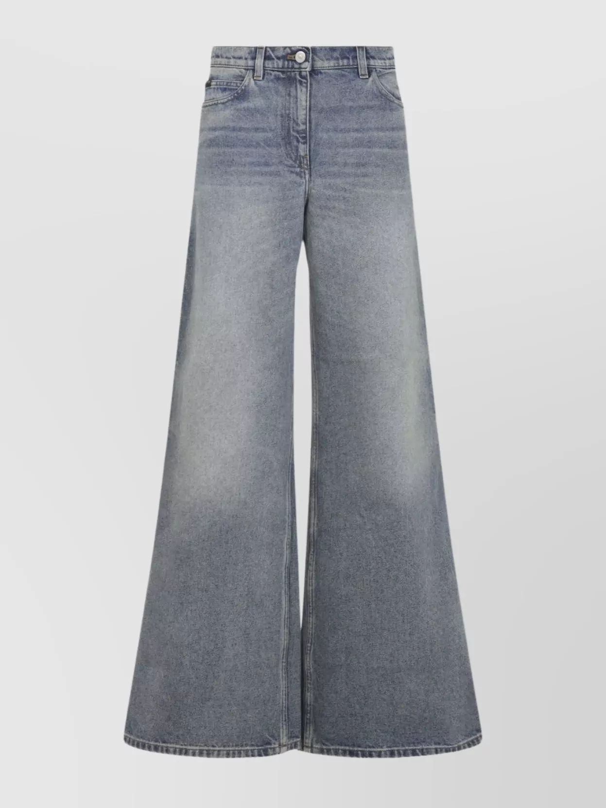 Courrèges Wide-Leg Denim Trousers With Belt Loops