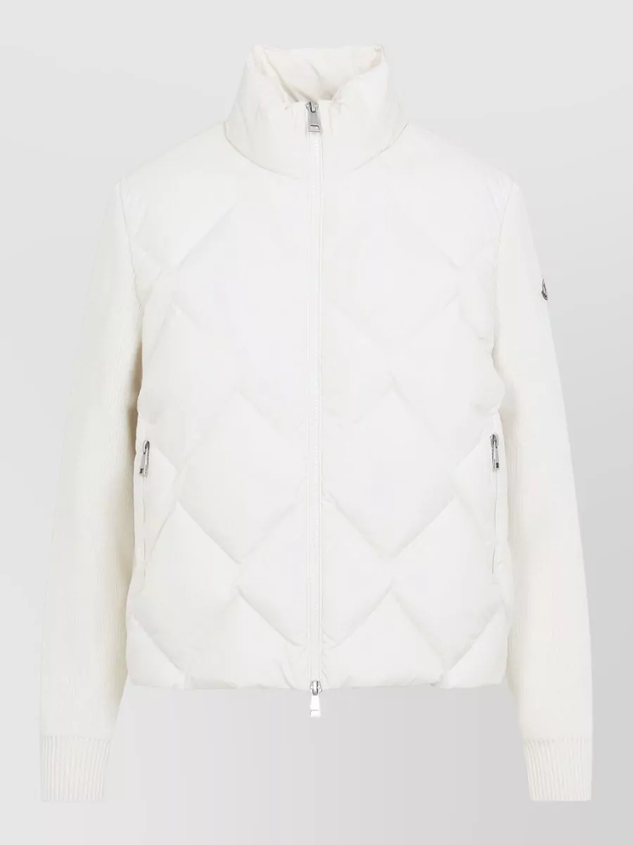 Moncler cashmere-blend quilted padded cardigan