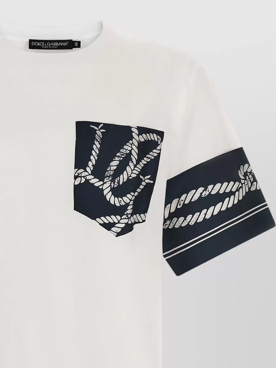 Dolce&Gabbana Silk Blend Printed Short-Sleeve T-Shirt