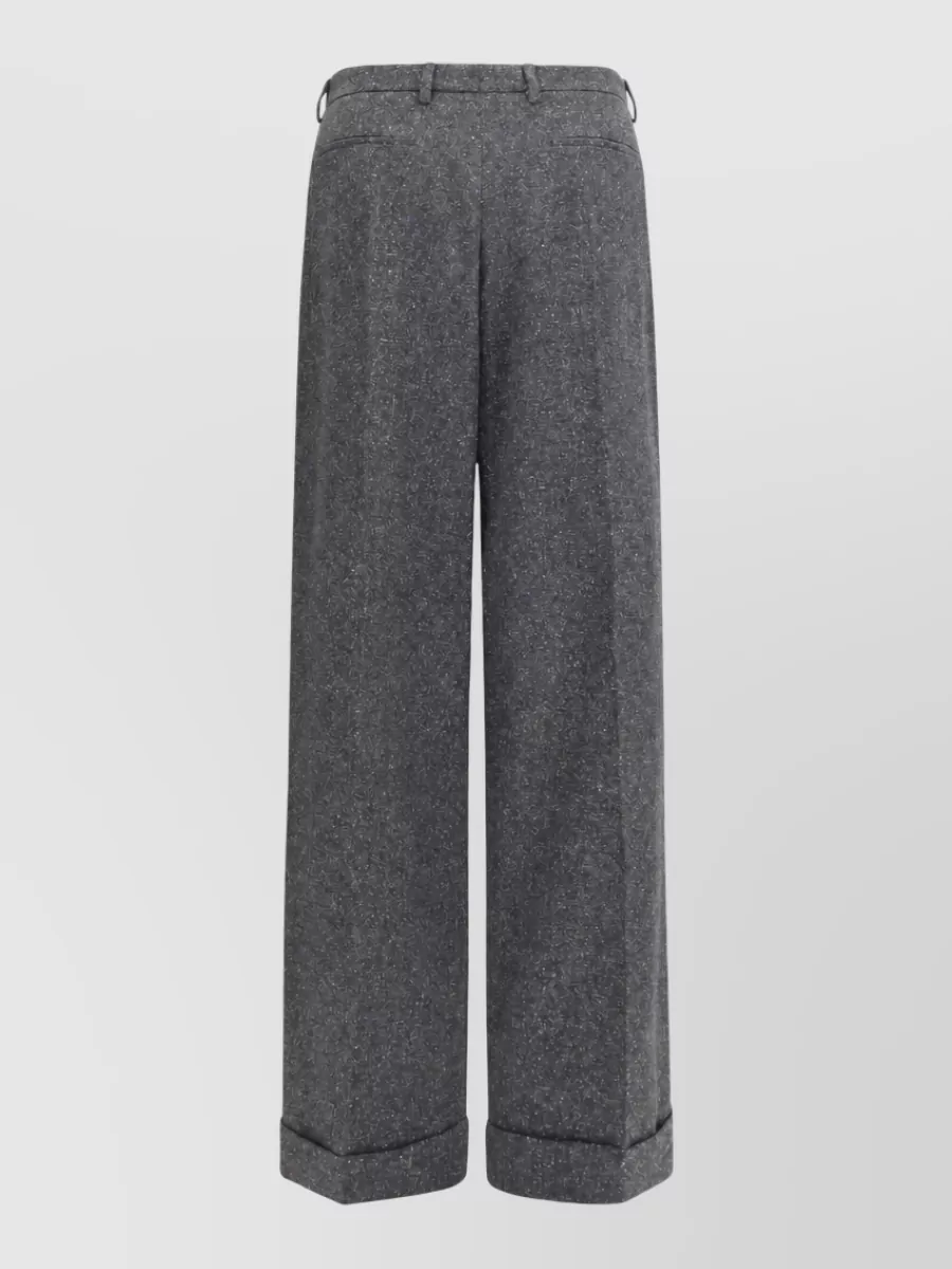 Valentino Wool And Silk-Blend Oversized Wide-Leg Trousers