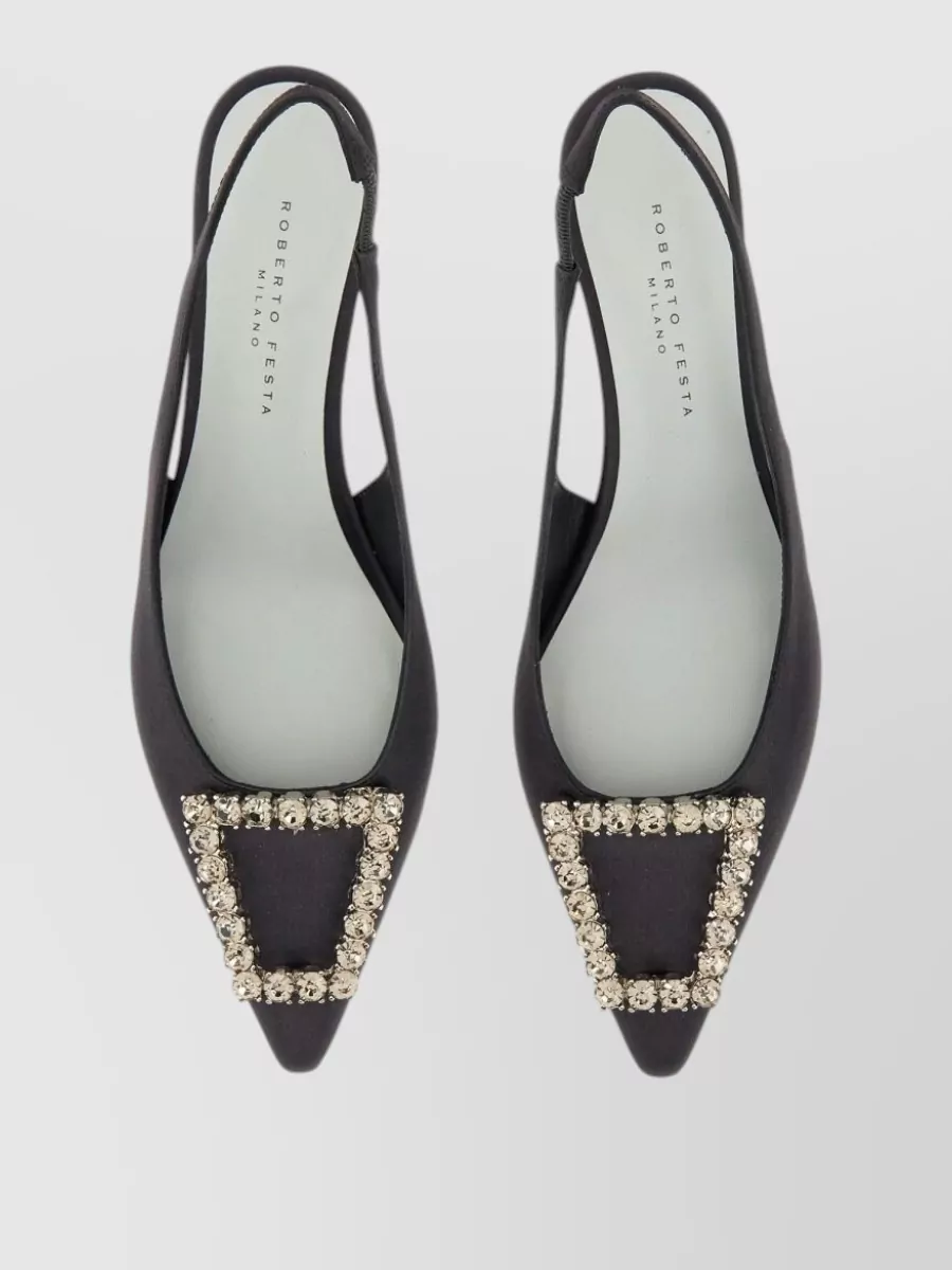 Roberto Festa Fabric Slingback Sandals