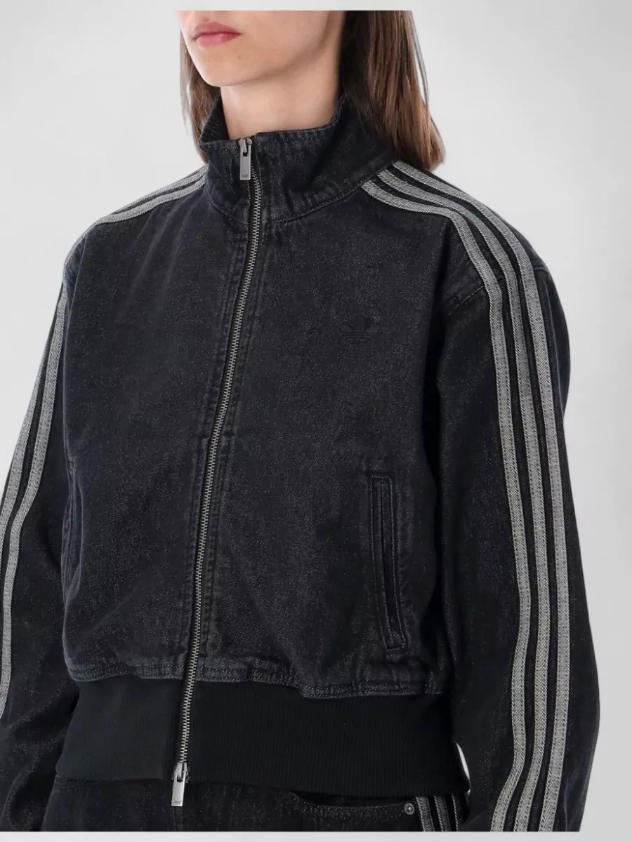 Adidas Originals Denim High-Neck Track Jacket