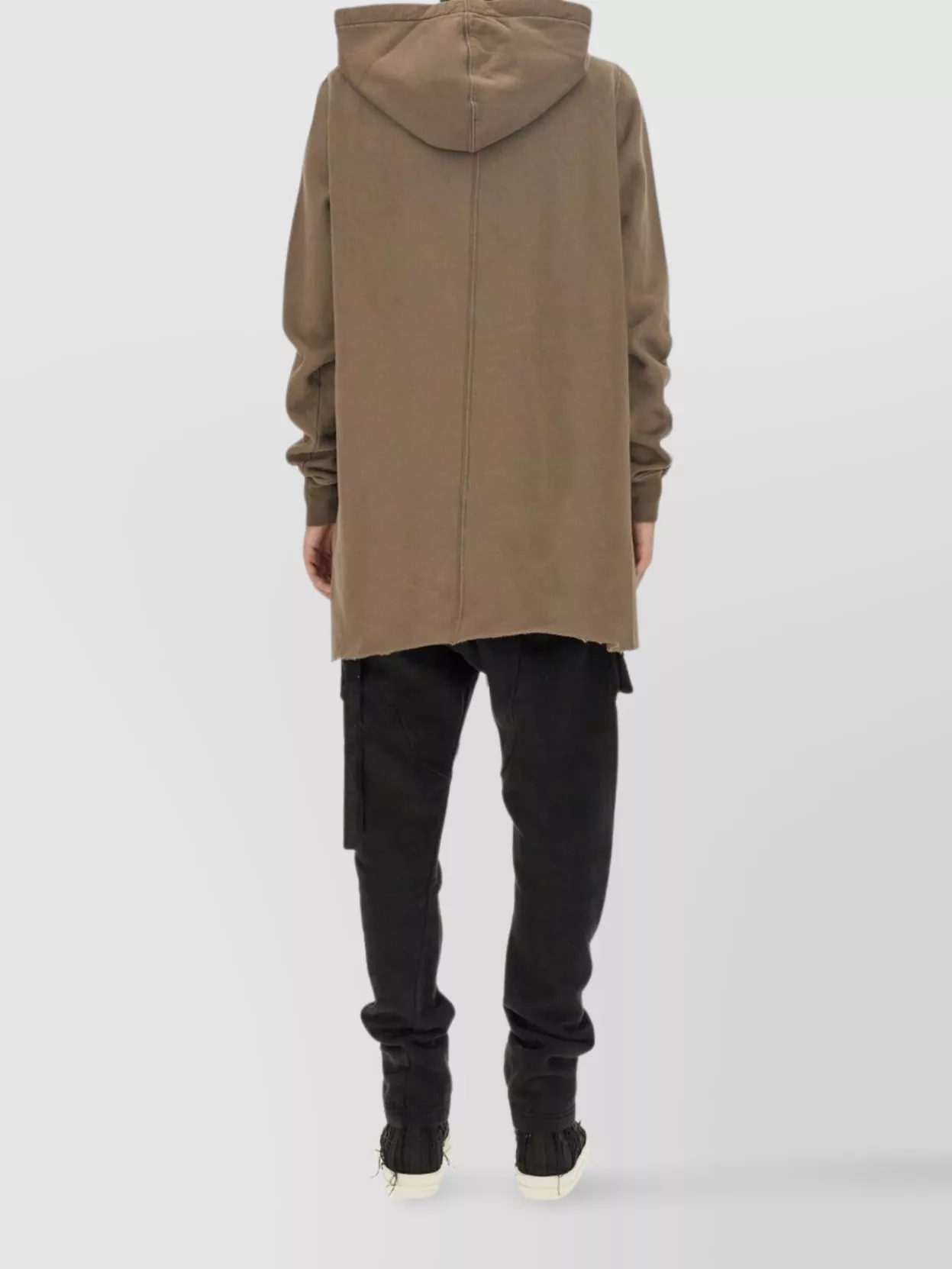 Rick Owens Drkshdw Oversized Longline Hoodie Drawstring Hood