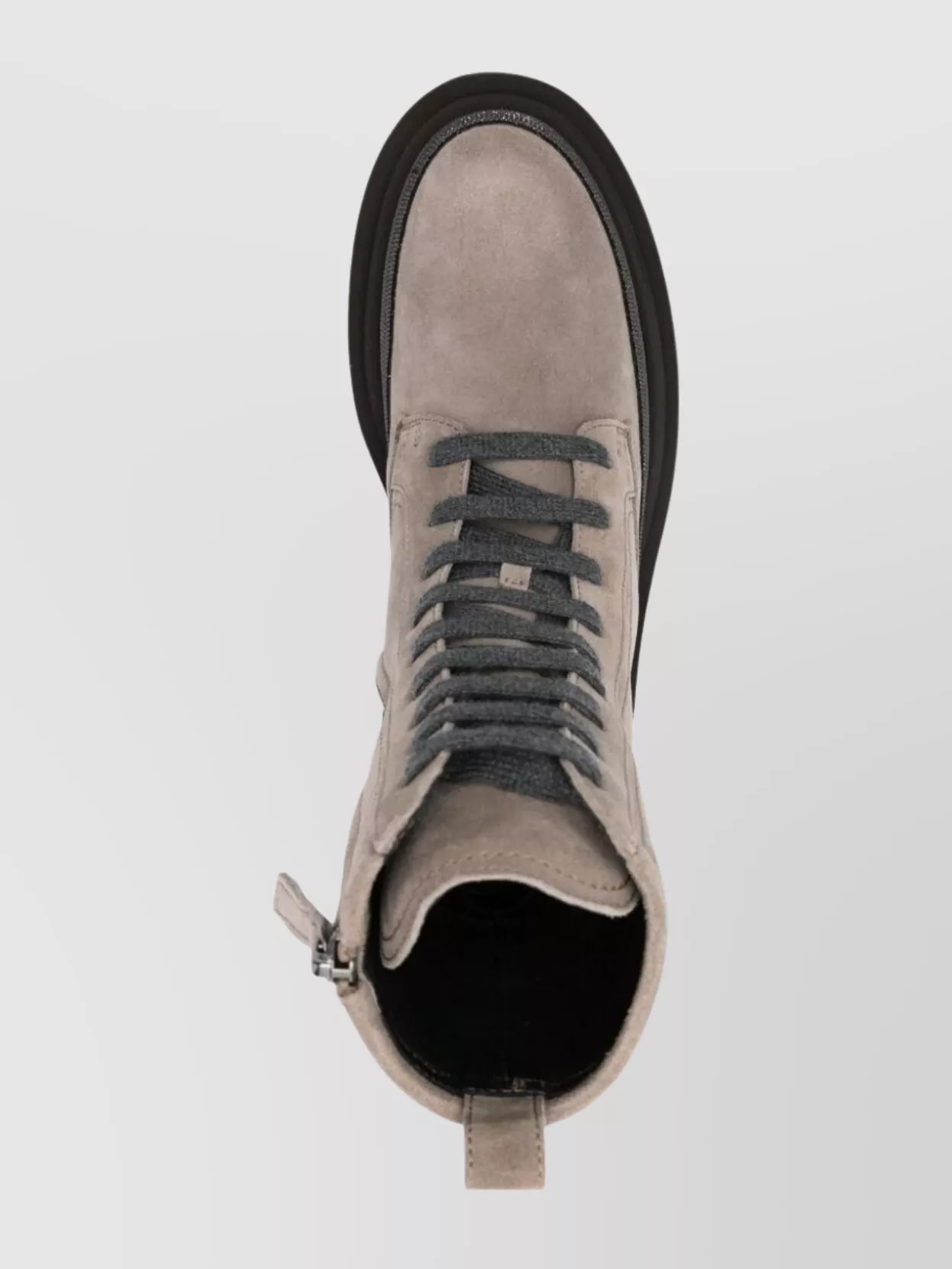 Brunello Cucinelli Chunky Sole Boots With Pull Tab And Round Toe