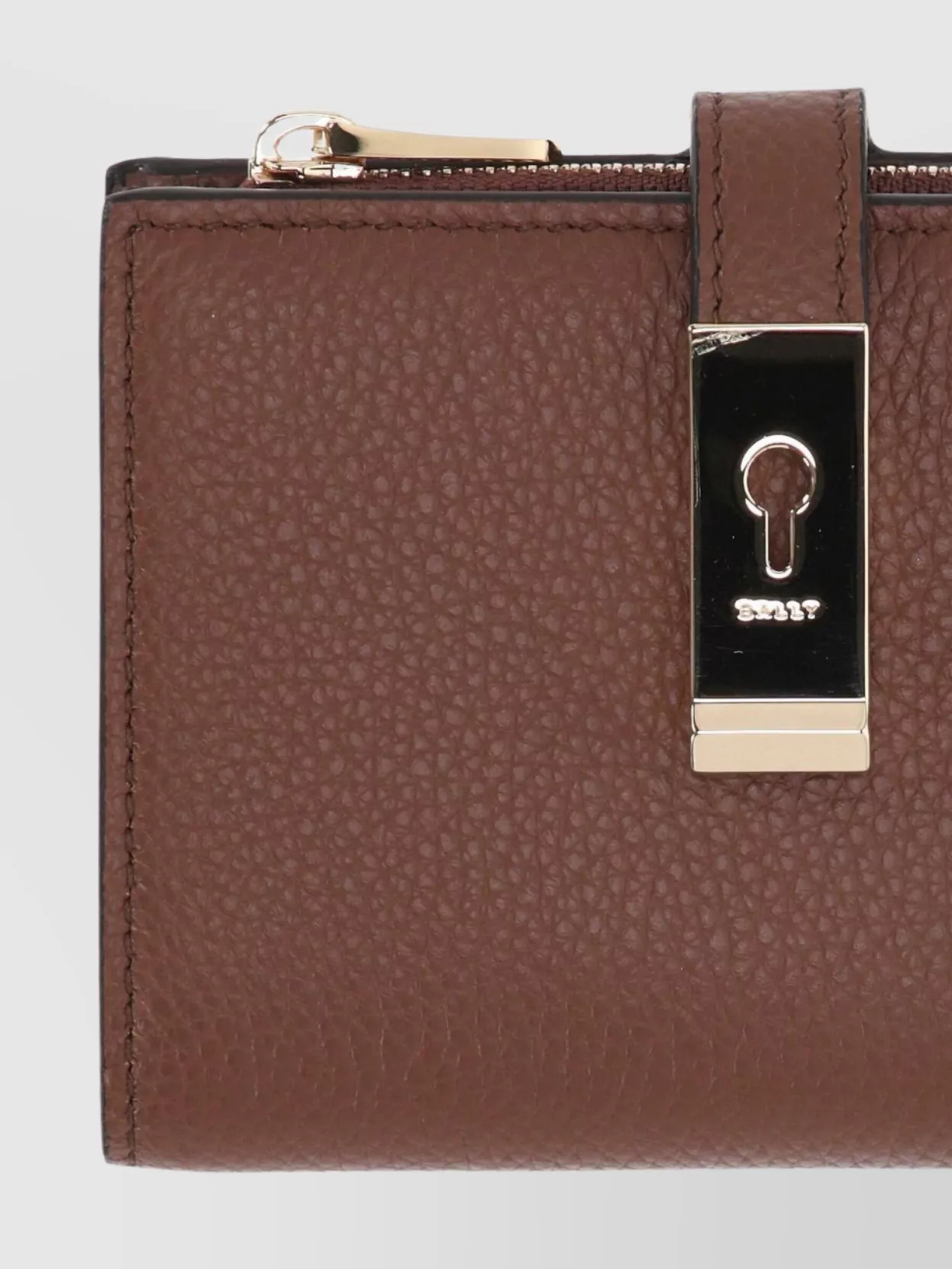 Shop Bally Textured Leather Wallet Metal Hardware