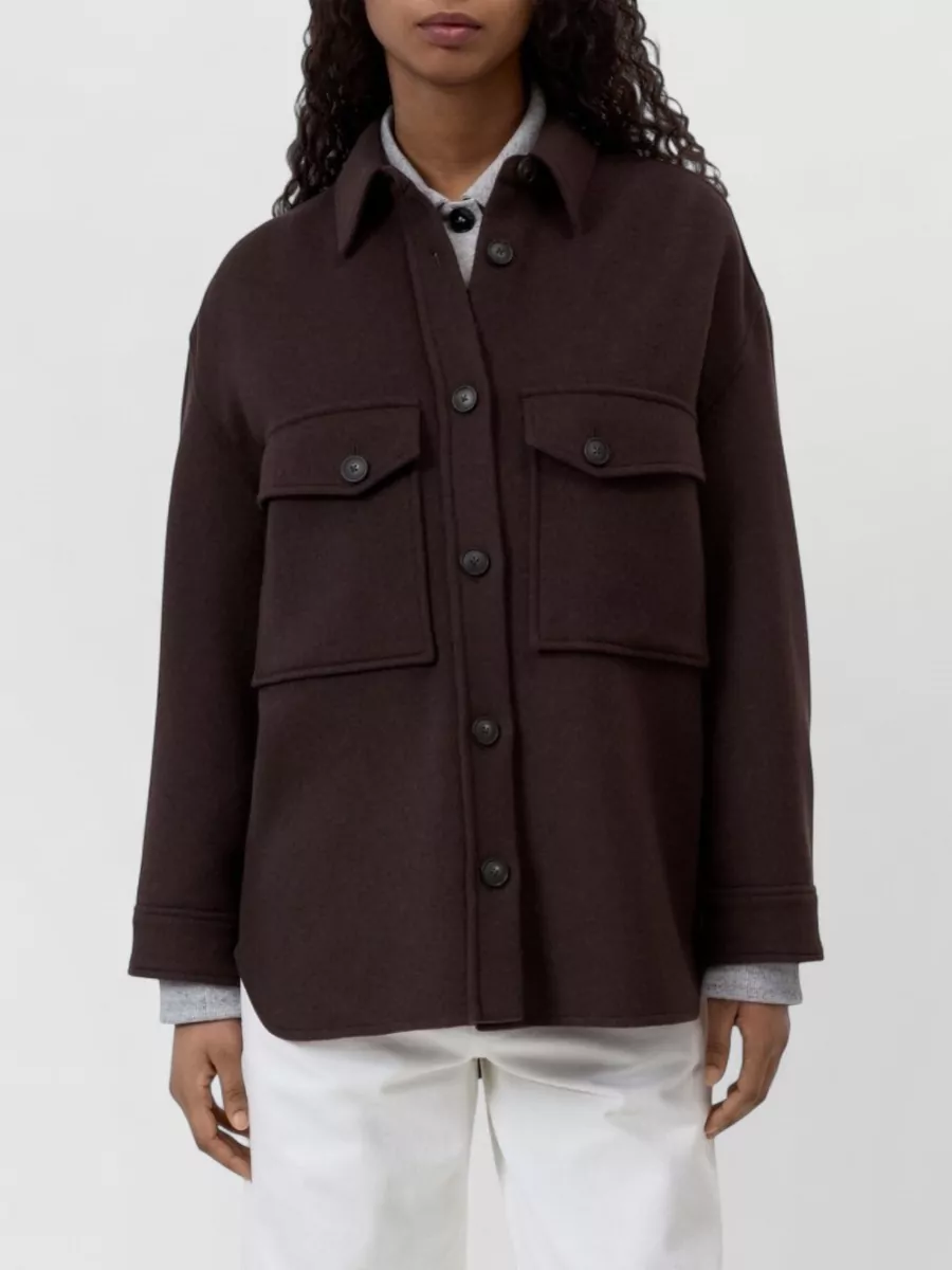 Closed Wool Oversized Single-Breasted Coat