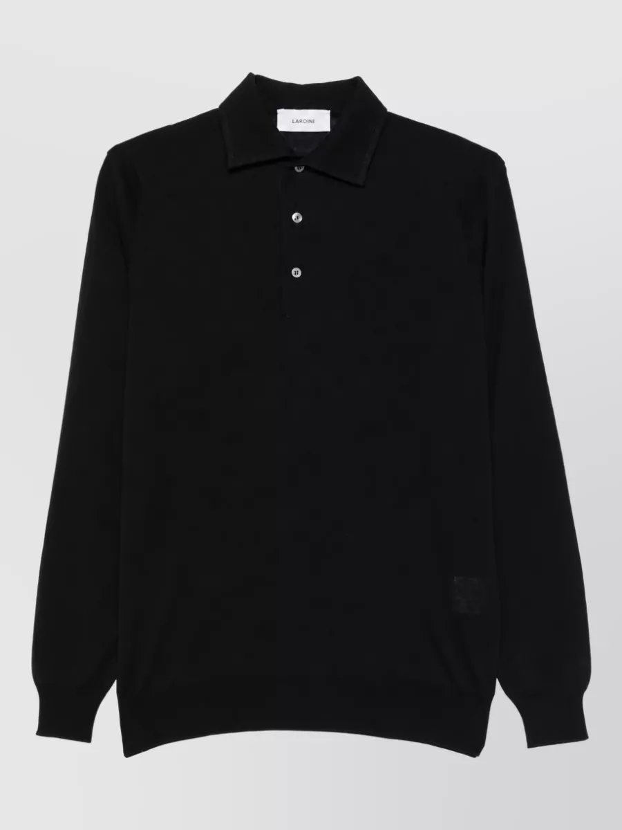 Lardini long-sleeve polo sweater