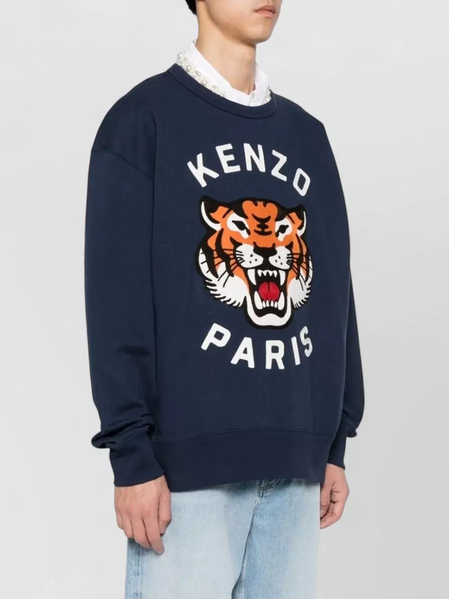Kenzo Ribbed Trim Cotton Sweatshirt
