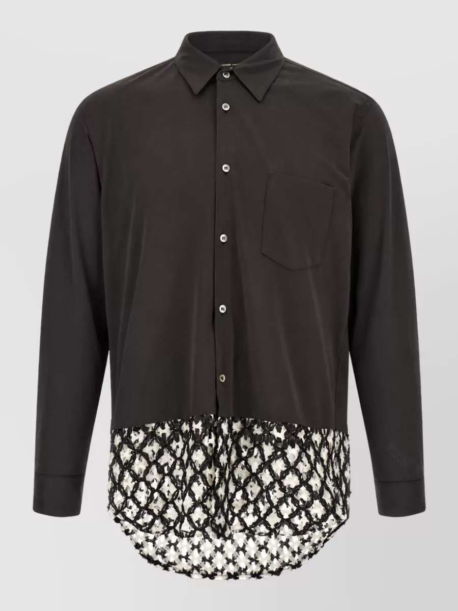 Comme des Garçons mesh insert shirt