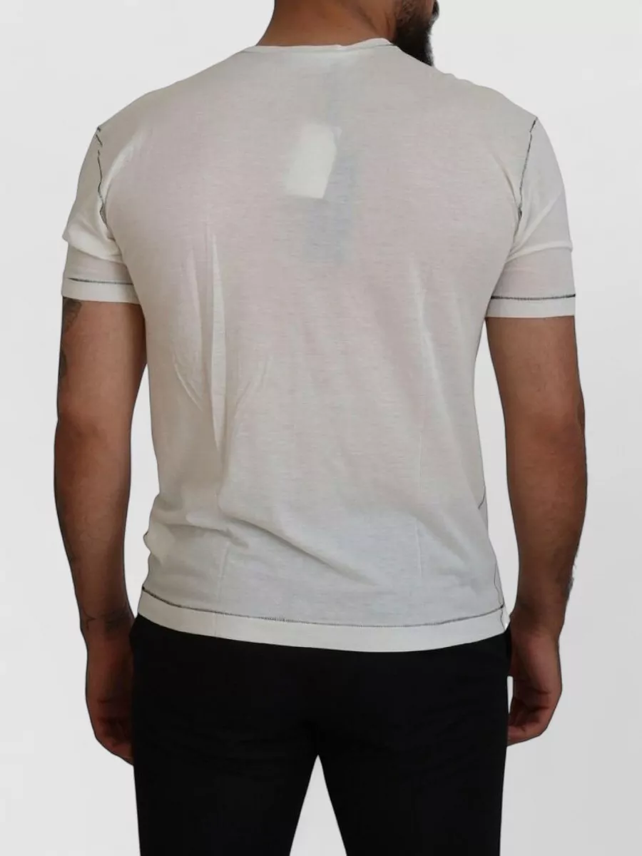 Dolce&Gabbana Silk Cotton Printed Short-Sleeve T-Shirt