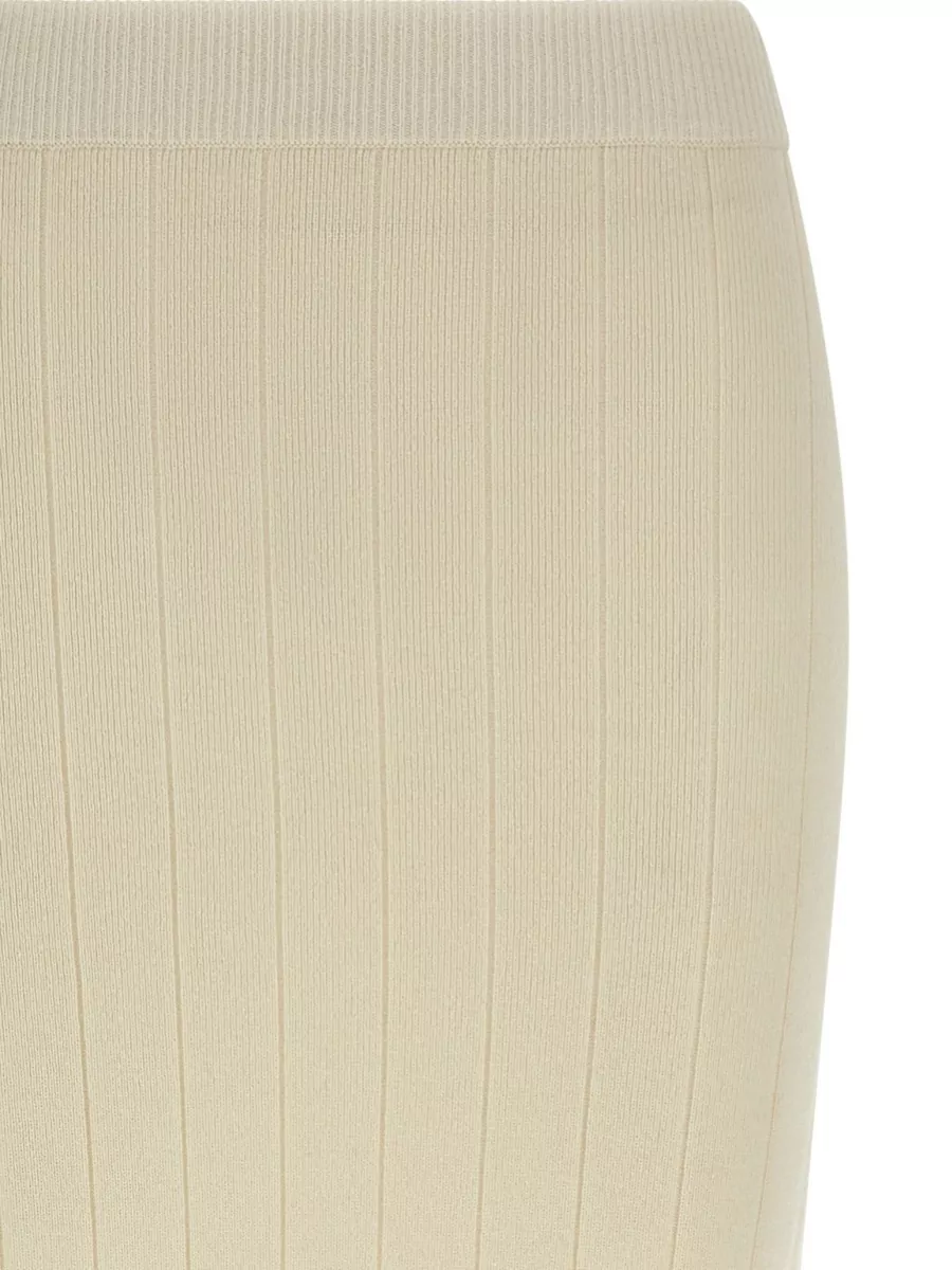 Max Mara Ribbed Cashmere Midi Skirt