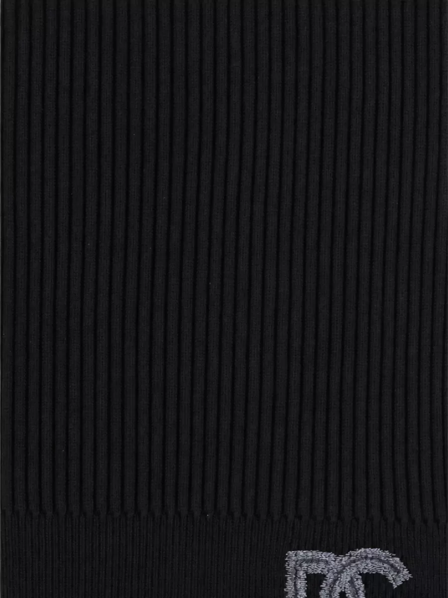 Dolce&Gabbana Ribbed Wool Scarf