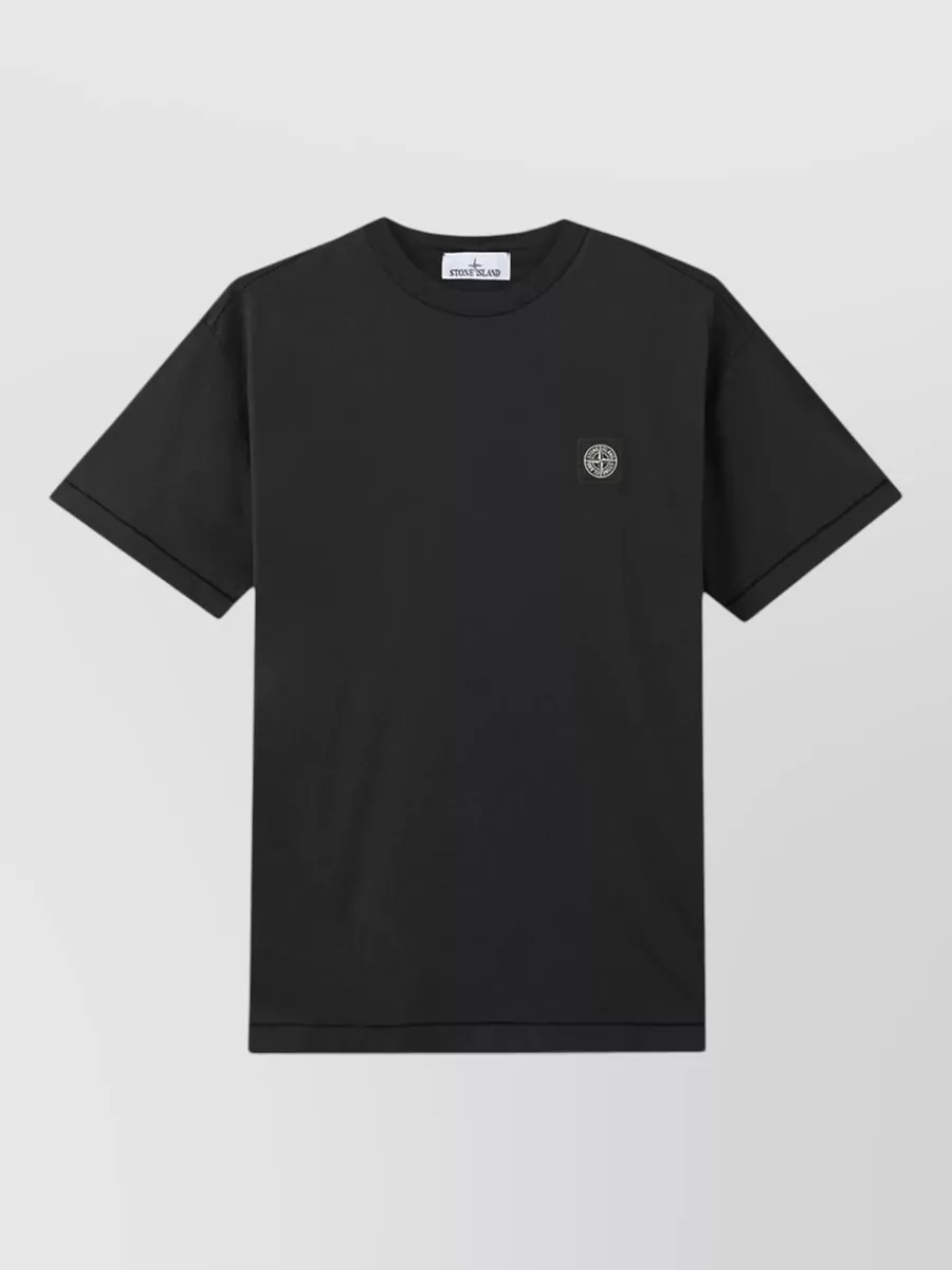 Stone Island cotton slim-fit logo-patch t-shirt