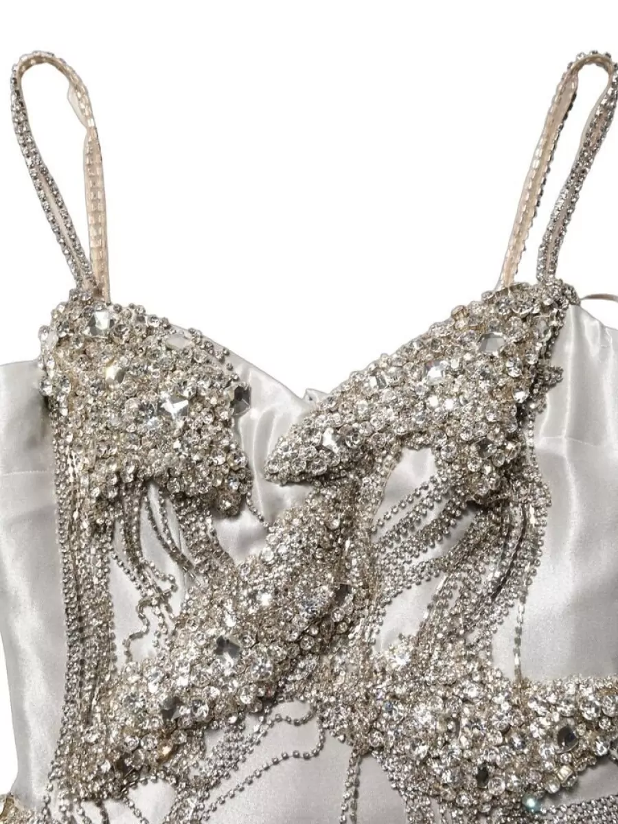 Dolce&Gabbana Silk Crystal Embellished Gown