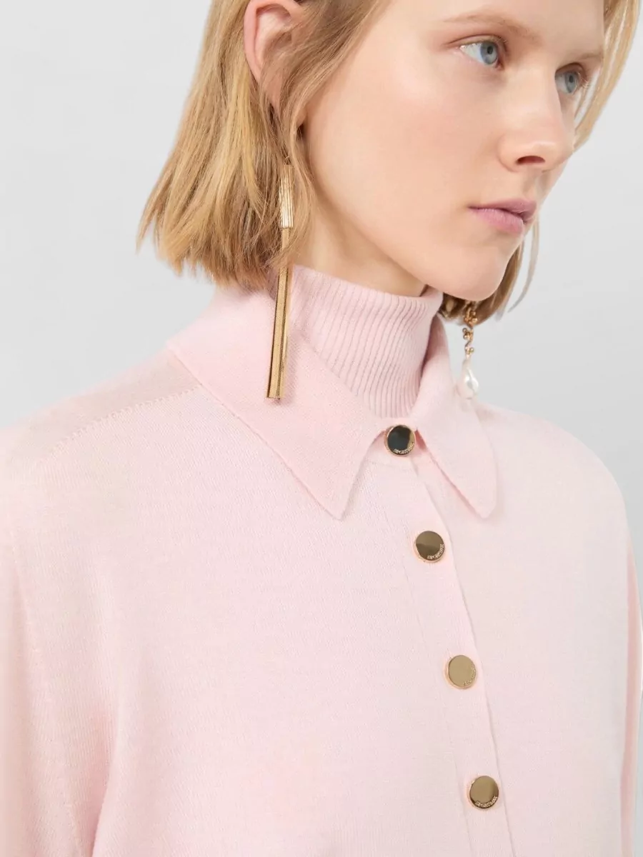 Sportmax Virgin Wool Ribbed Hem Regular-Fit Cardigan