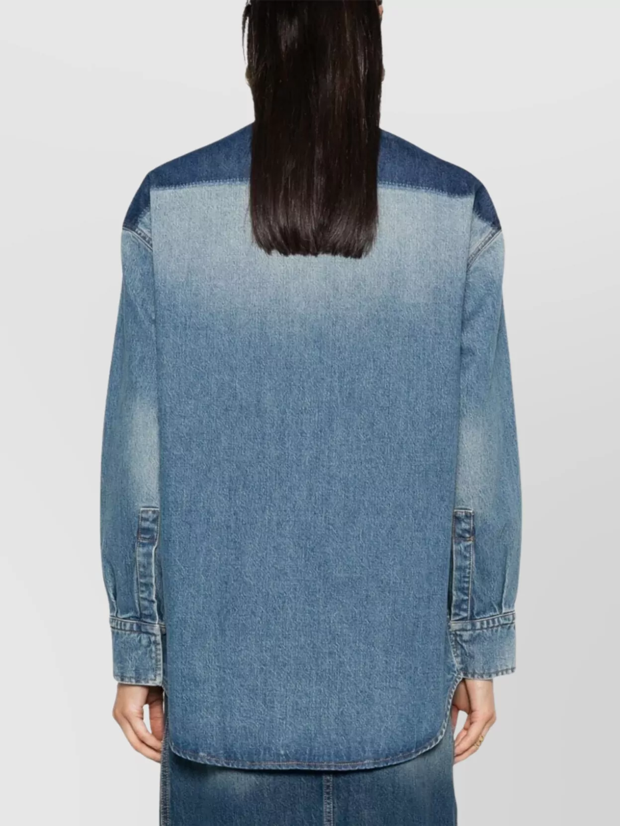Victoria Beckham Women Camicia In Denim Schiarito In Blue