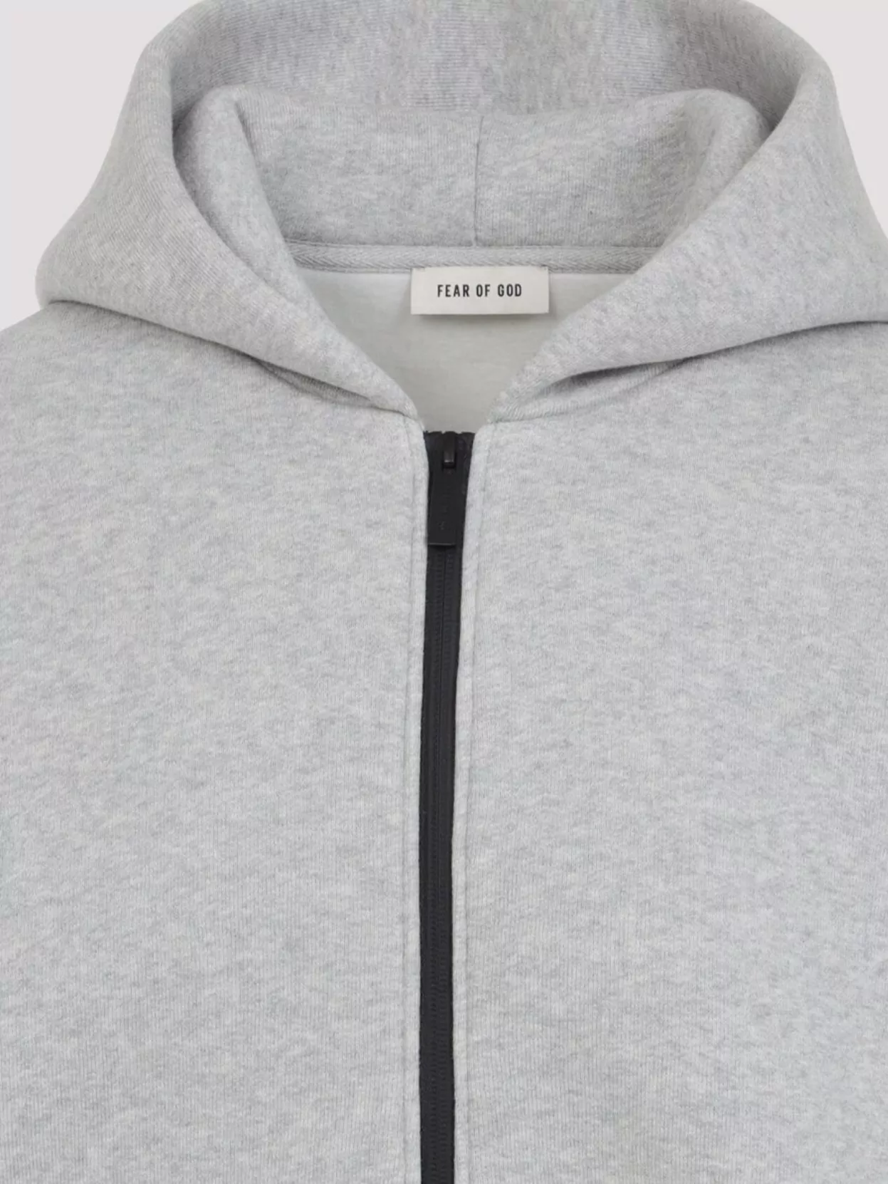 Fear Of God Grey Cotton Blend Zip Hoodie