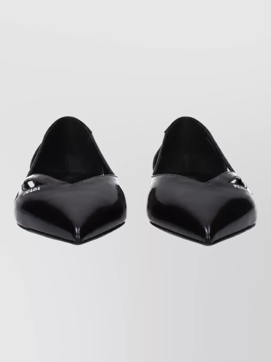 Prada Leather Ballet Pumps