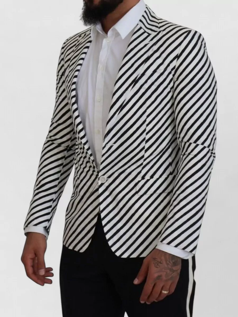 Dolce&Gabbana Cotton Striped Slim-Fit Blazer