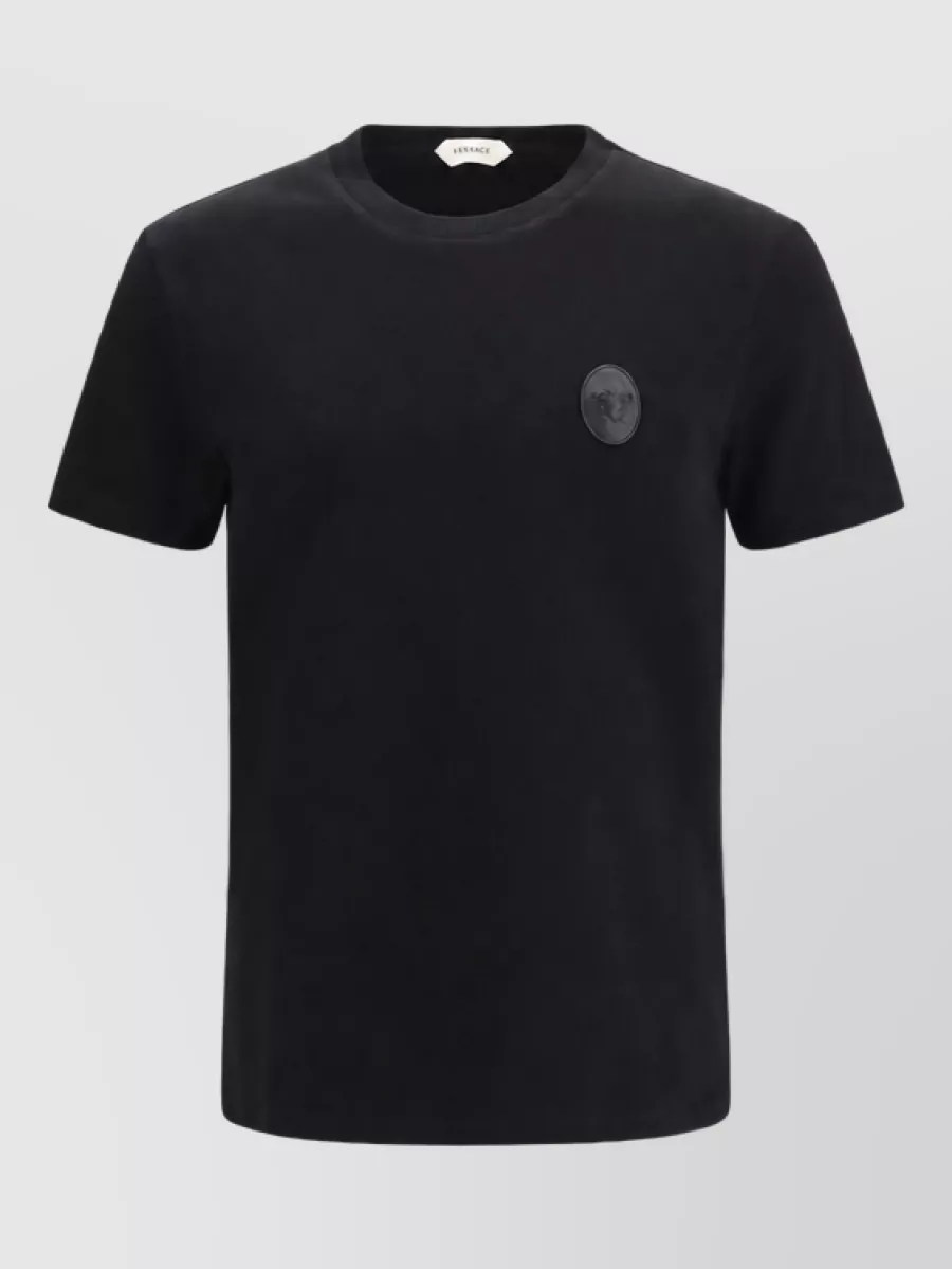 Versace cotton ribbed crew-neck short-sleeve t-shirt