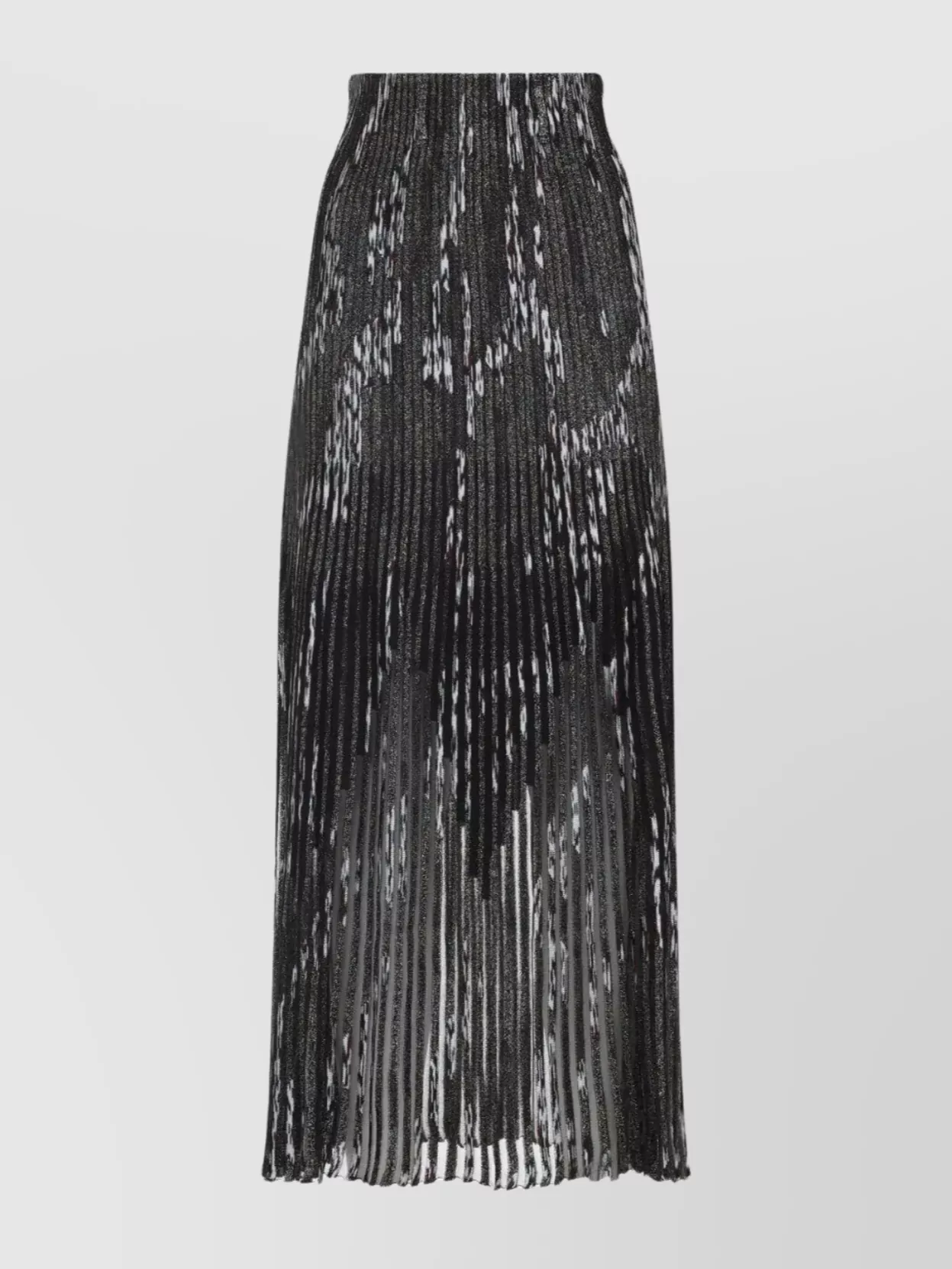 Missoni A-line Midi Skirt Lurex Effect In Black