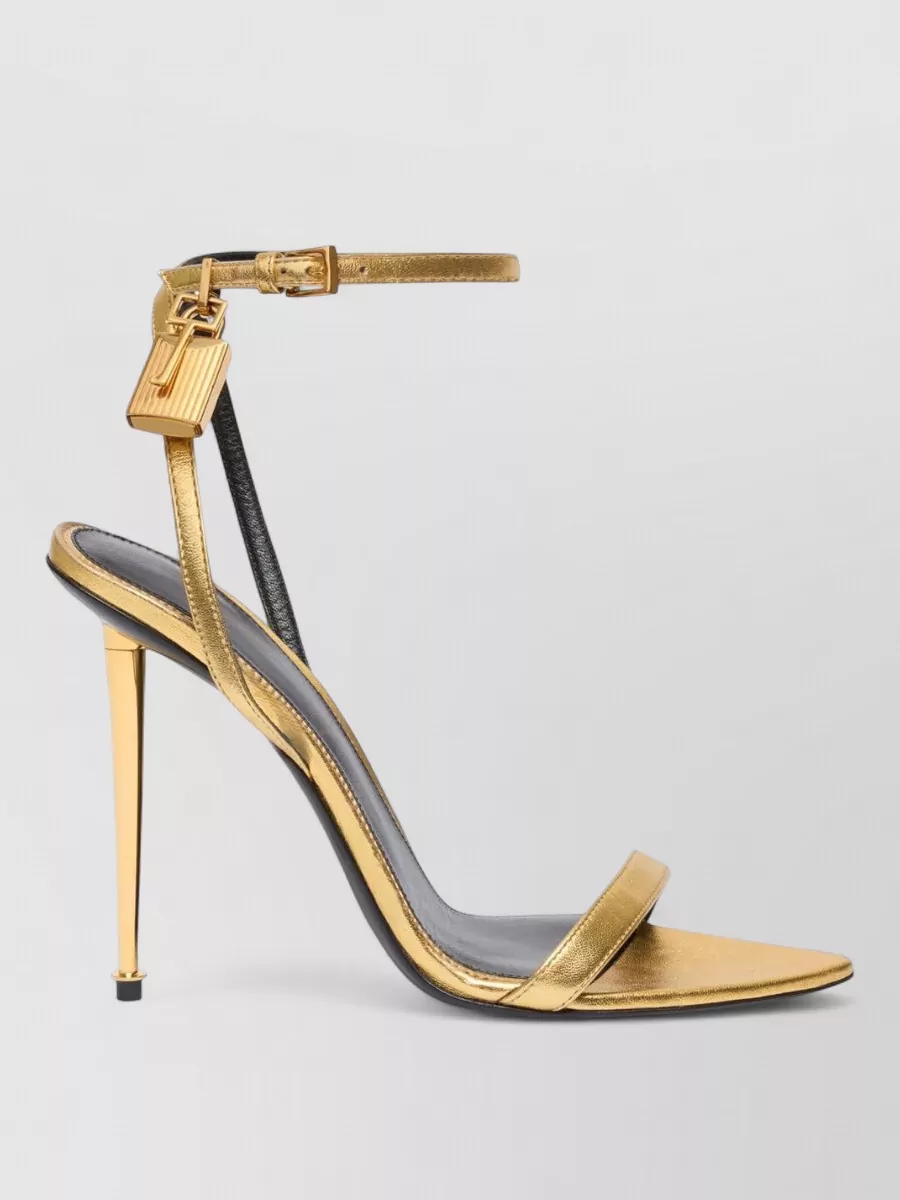 Tom Ford leather padlock pointed-toe sandals