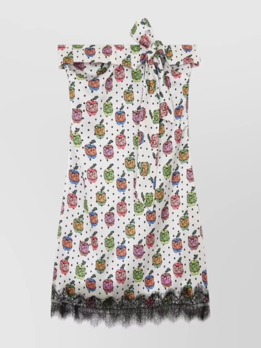 GCDS printed strapless mini dress