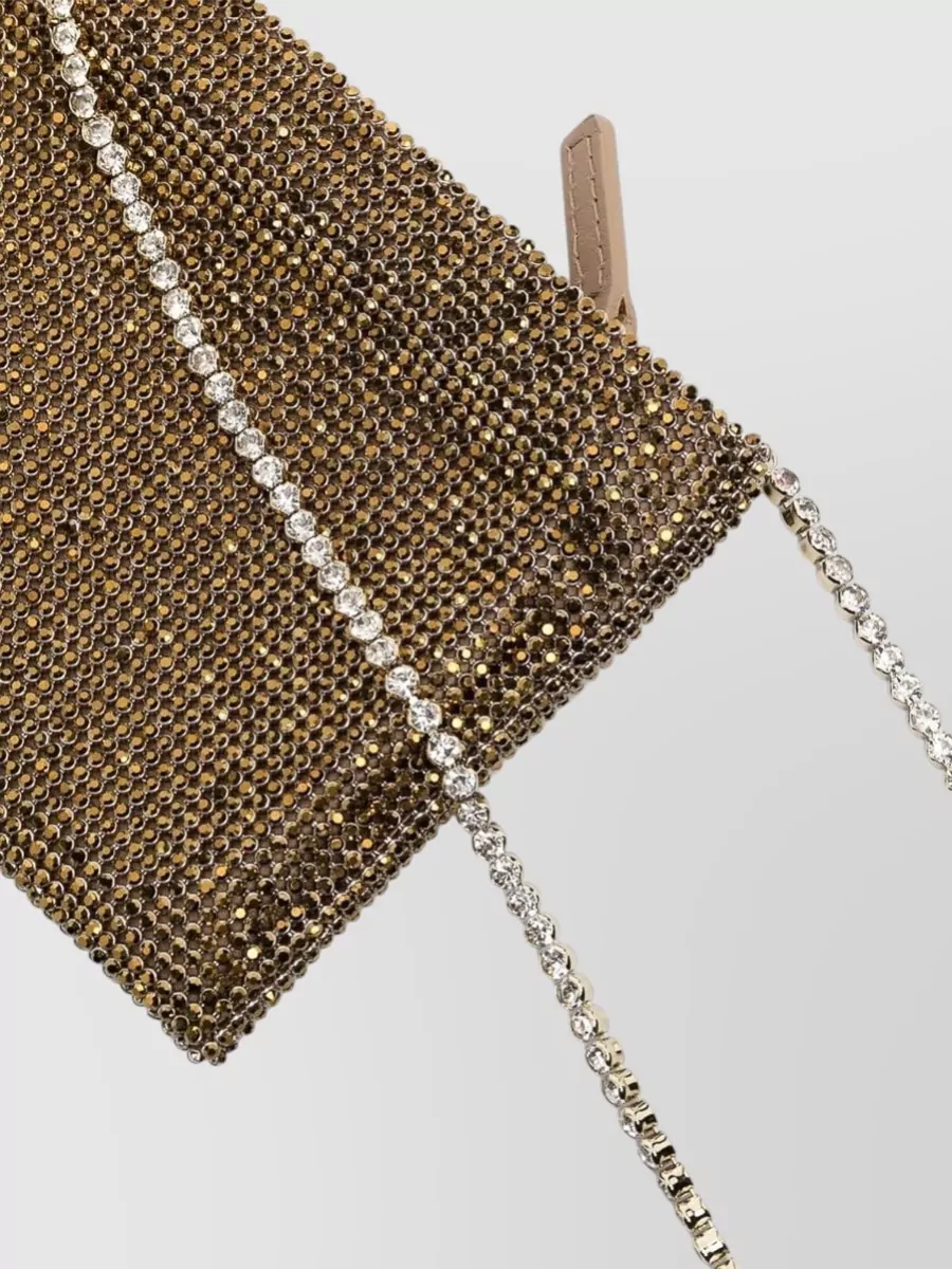 Benedetta Bruzziches Crystal Mesh Mini Clutch Shoulder Bag