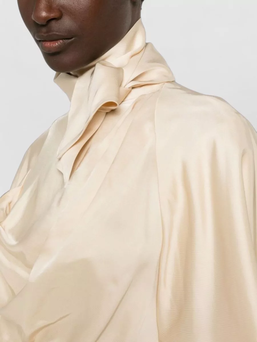 Zimmermann Draped Pussy Bow Long Sleeve Blouse