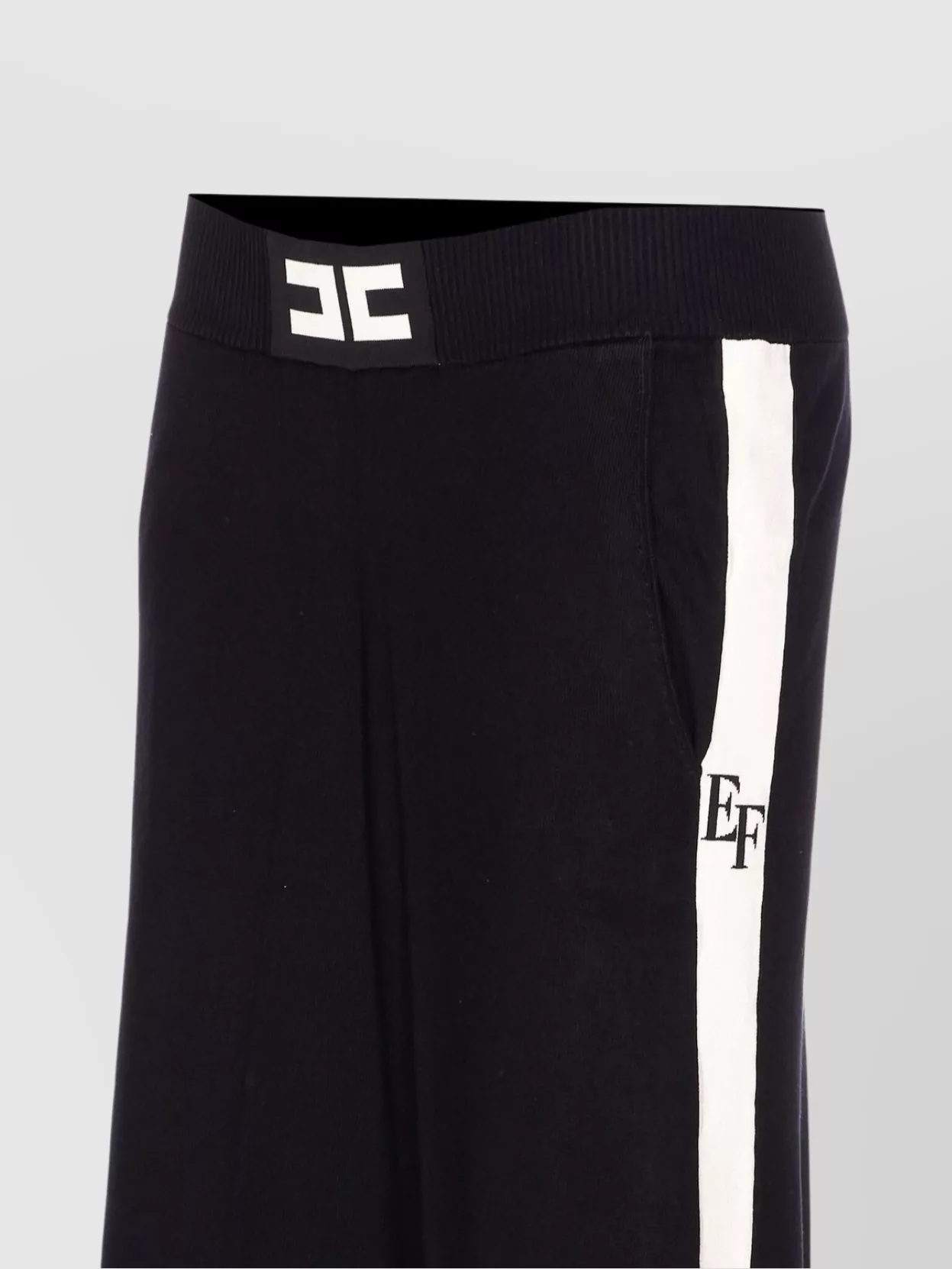 Elisabetta Franchi Flared Fit Trousers With Side Stripe Detail In Multi