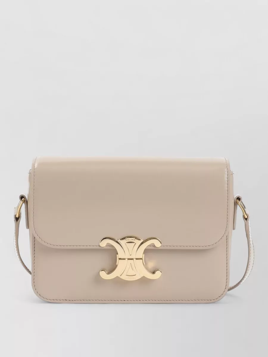 Celine Triomphe Shoulder Bag Gold-Tone Hardware