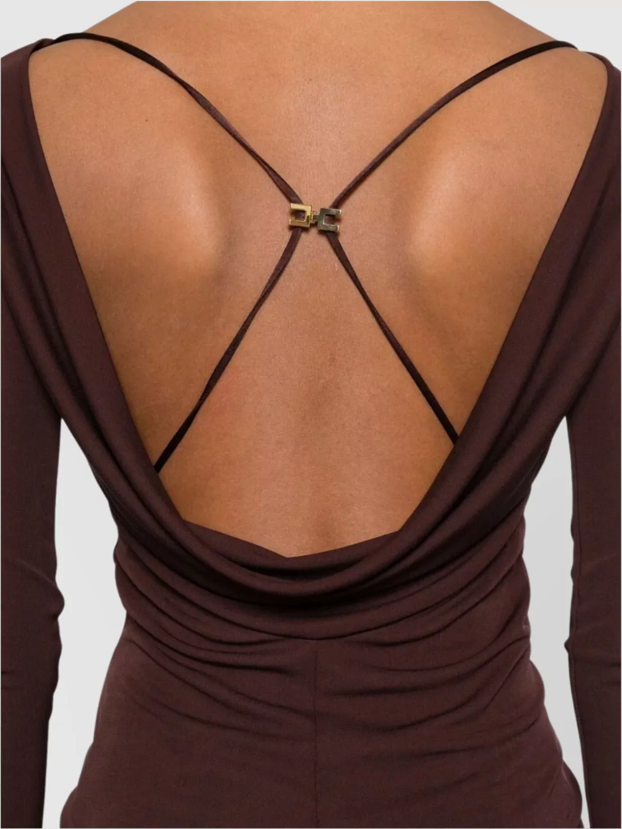 Elisabetta Franchi Boat Neck Open Back Top