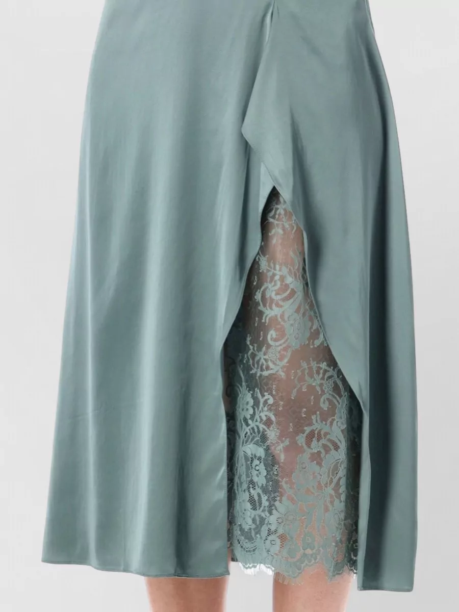 Acne Studios Satin V-Neck Midi Slip Dress