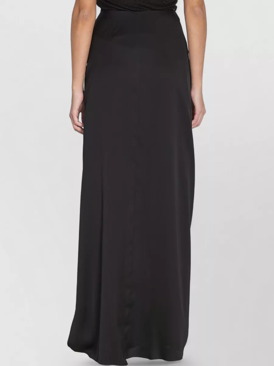Saint Laurent Silk Draped Wrap Skirt