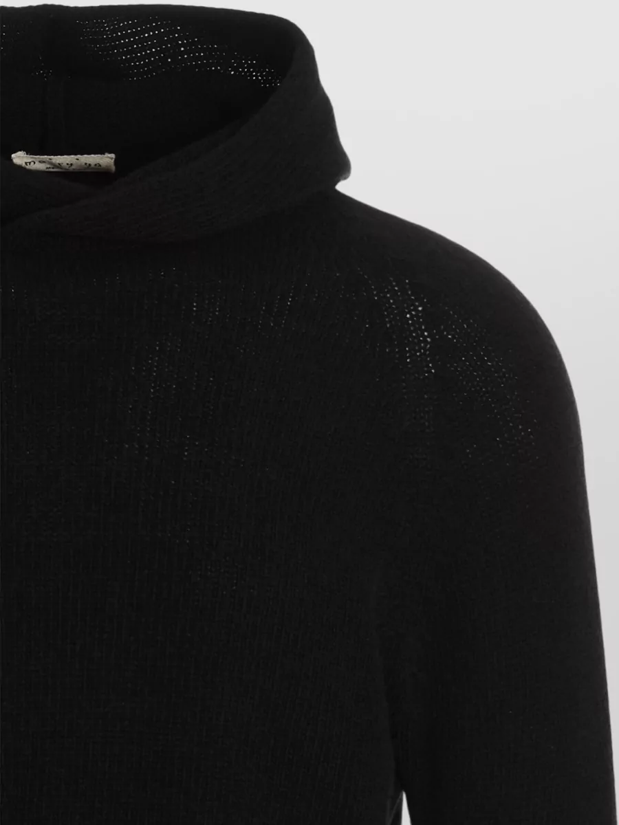 Ma'ry'ya Cashmere Virgin Wool Long-Sleeve Hooded Sweater