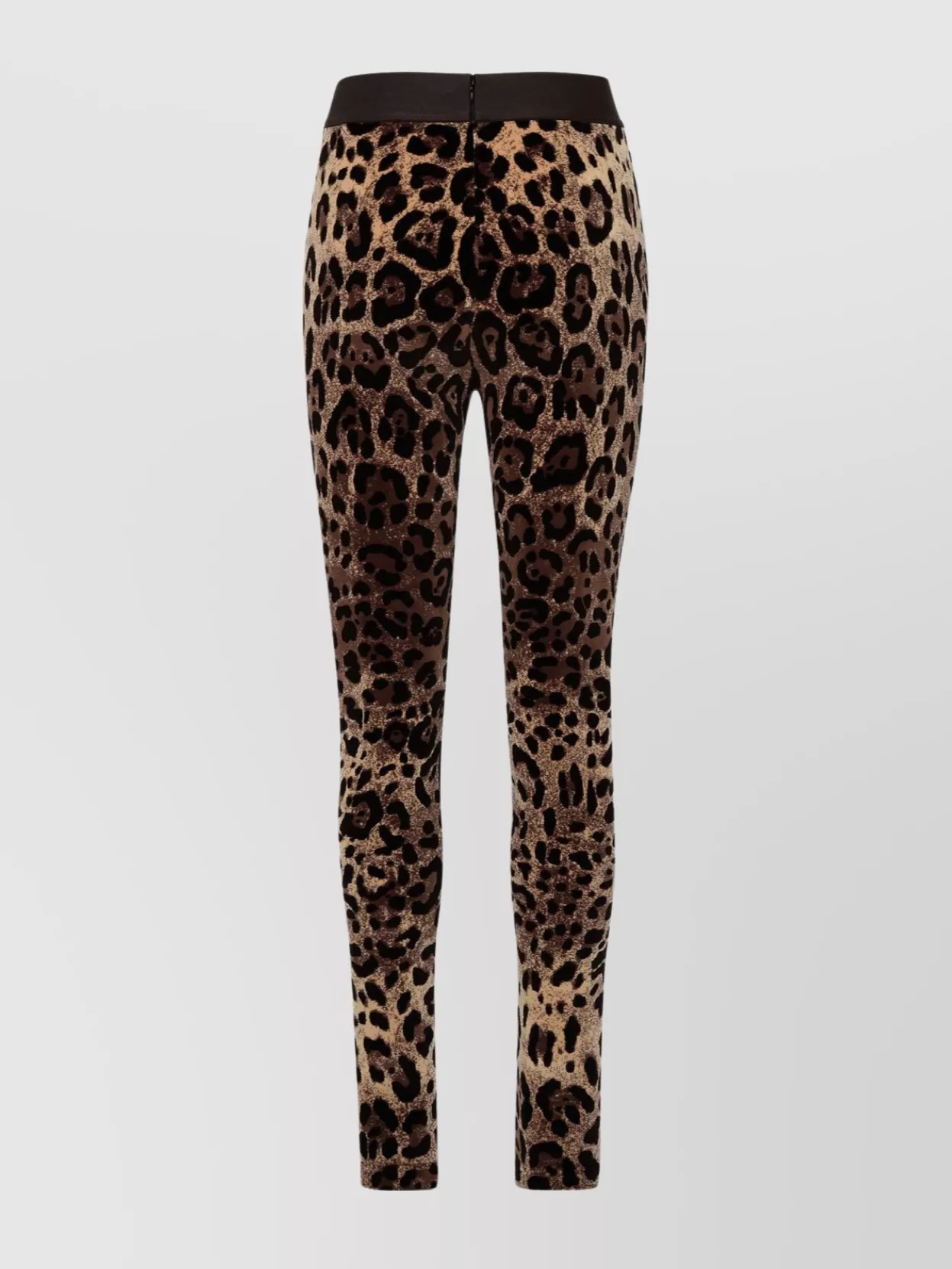 Dolce & Gabbana Fitted Silhouette Animal Print Leggings In Brown