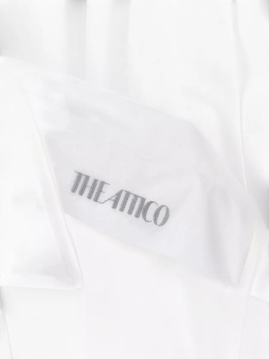 The Attico Long Sleeve Collared Shirt Cuffed Sleeves