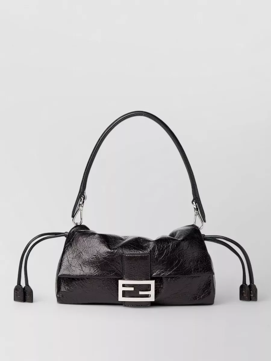 Fendi baguette medium leather clutch bag