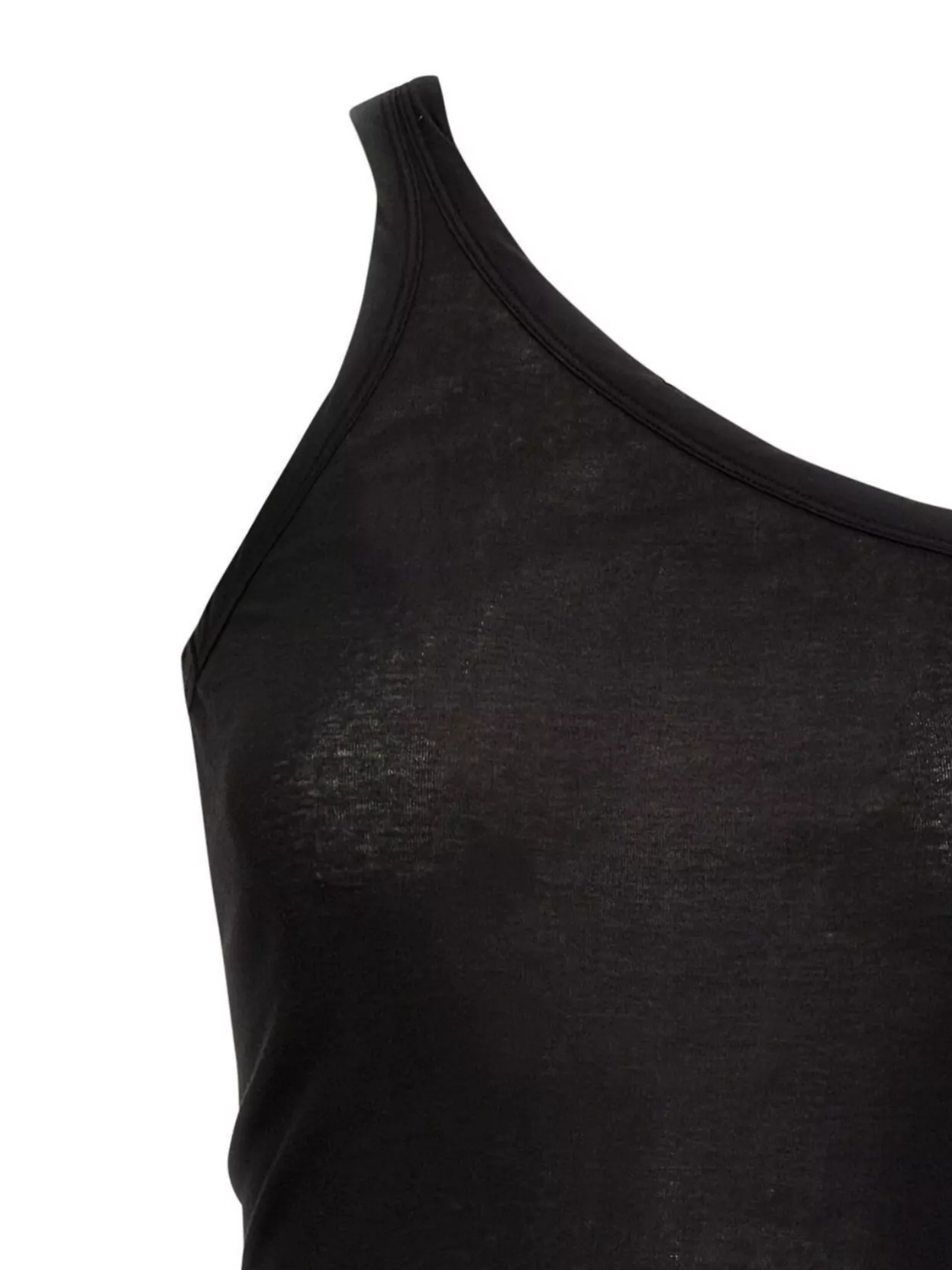 RICK OWENS DRKSHDW ONE SHOULDER TANK TOP WITH ASYMMETRIC HEM 