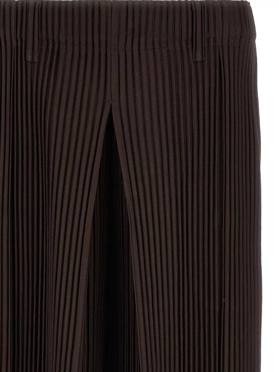 Homme Plisse Issey Miyake Pleated Wide-Leg Bermuda Shorts