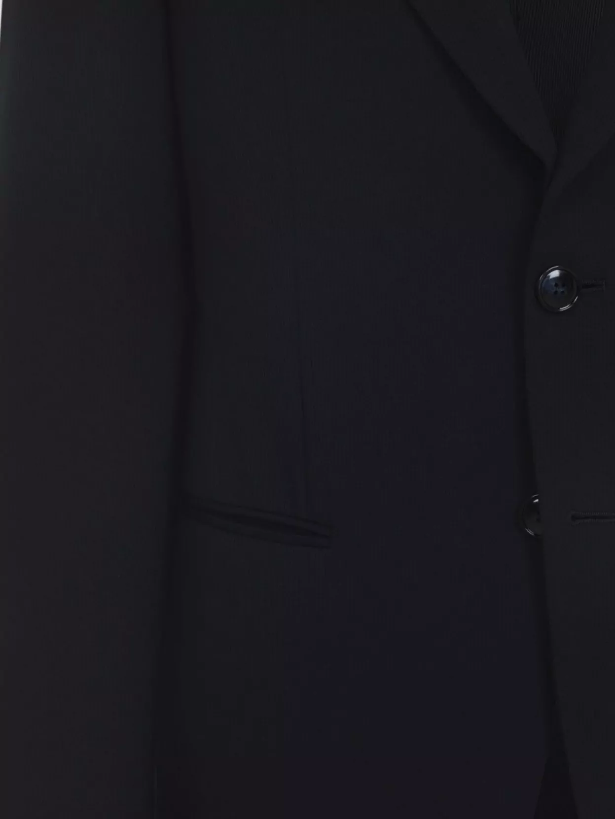 Giorgio Armani Virgin Wool Suit Notch Lapel In Black