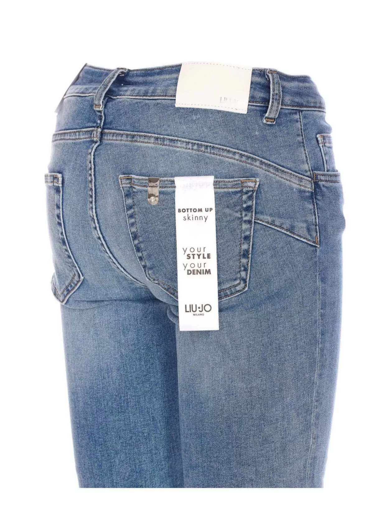 Shop Liu •jo High Waist Skinny Jeans With Faded Wash