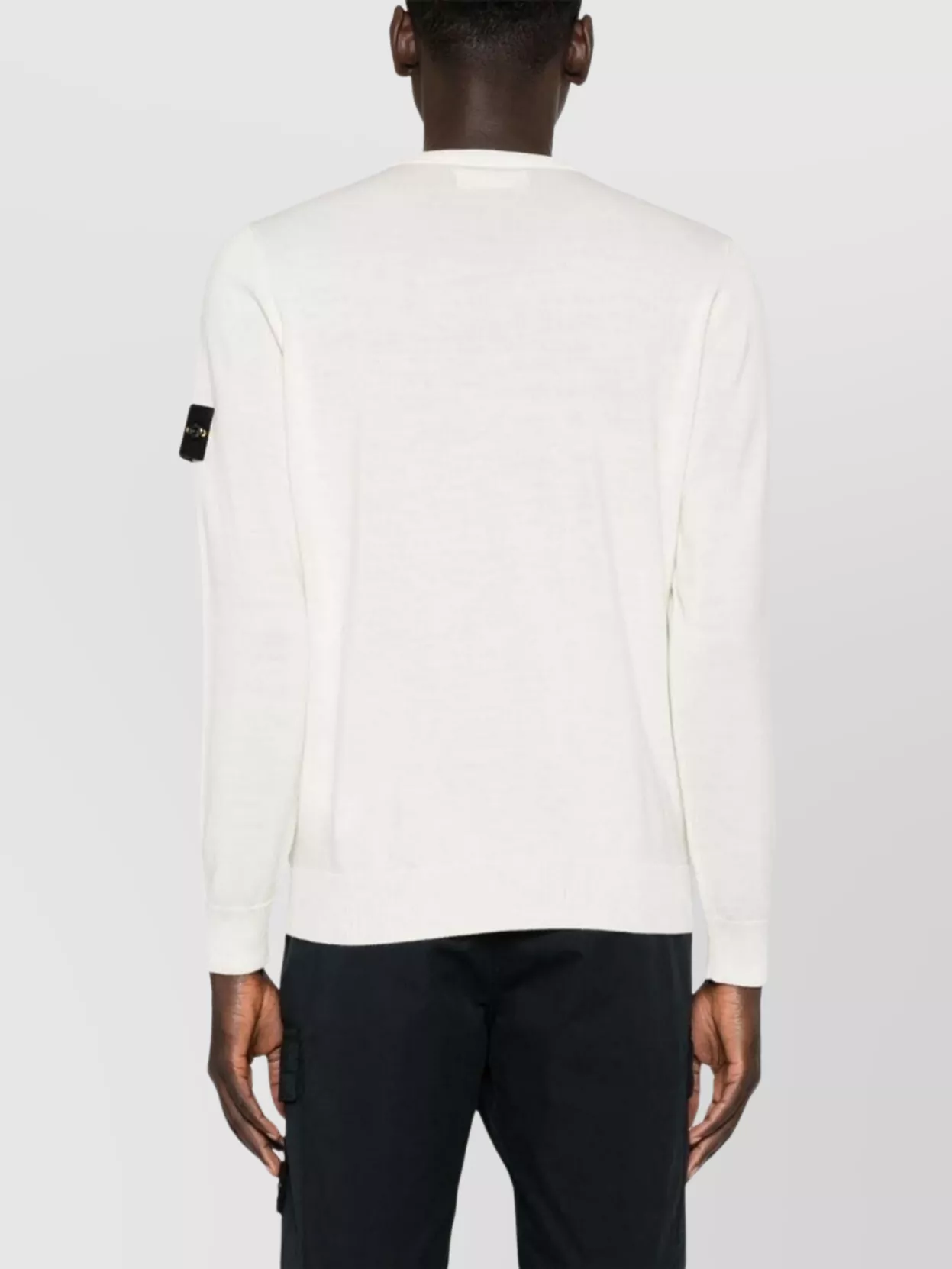 Stone Island Crew Neck Jumper Ribbed Cuffs Long Sleeves